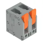 Złączka do płytek drukowanych dźwignia 4 mm² RM 7,5 mm 2-bieg, szara 2604-3302