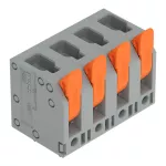 Złączka do płytek drukowanych dźwignia 4 mm² RM 7,5 mm 4-bieg, szara 2604-3304