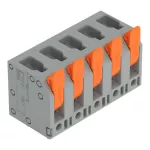 Złącze do PCB dźwignia 4 mm² raster 7,5 mm 5-bieg., szary