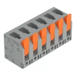 Złączka do płytek drukowanych dźwignia 4 mm² RM 7,5 mm 6-bieg, szara 2604-3306