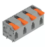 Złączka do płytek drukowanych dźwignia 4 mm² raster 11,5mm 4-bieg, szara 2604-1504