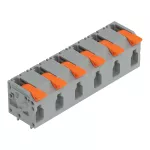 Złącze do PCB dźwignia 4 mm² raster 11,5 mm 6-bieg., szary