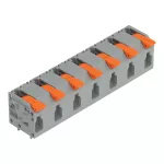 Złącze do PCB dźwignia 4 mm² raster 11,5 mm 7-bieg., szary