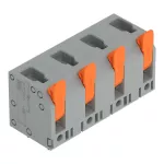 Złączka do płytek drukowanych dźwignia 4 mm² raster 11,5mm 4-bieg, szara 2604-3504
