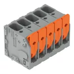 Złącze do PCB dźwignia 6 mm² raster 7,5 mm 5-bieg., szary