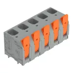 Złączka do płytek drukowanych dźwignia 16 mm² raster 15mm 5-bieg, szara 2616-3355