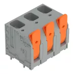 Złączka do płytek drukowanych dźwignia 16 mm² raster 15mm 3-bieg, szara 2616-3353