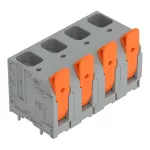 Złączka do płytek drukowanych dźwignia 16 mm² raster 15mm 4-bieg, szara 2616-3354