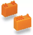 Złączka do płytek drukowanych przycisk 1,5 mm² RM 3,81 mm 4-bieg, pomarańczowa 735-127/001-000