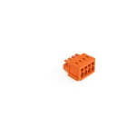 1-przewodowe gniazdo CAGE CLAMP®, pełna ochrona przed błędnym wetknięciem, pomarańczowa 734-204