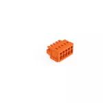 1-przewodowe gniazdo CAGE CLAMP®, pełna ochrona przed błędnym wetknięciem, pomarańczowa 734-205