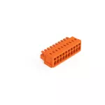 1-przewodowe gniazdo CAGE CLAMP®, pełna ochrona przed błędnym wetknięciem, pomarańczowa 734-210