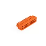 1-przewodowe gniazdo CAGE CLAMP®, pełna ochrona przed błędnym wetknięciem, pomarańczowa 734-212