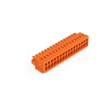 1-przewodowe gniazdo CAGE CLAMP®, pełna ochrona przed błędnym wetknięciem, pomarańczowa 734-216
