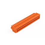 1-przewodowe gniazdo CAGE CLAMP®, pełna ochrona przed błędnym wetknięciem, pomarańczowa 734-220