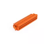 1-przewodowe gniazdo CAGE CLAMP®, pełna ochrona przed błędnym wetknięciem, pomarańczowa 734-216/037-000