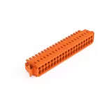 1-przewodowe gniazdo CAGE CLAMP®, pełna ochrona przed błędnym wetknięciem, pomarańczowa 734-220/037-000