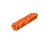 1-przewodowe gniazdo CAGE CLAMP®, pełna ochrona przed błędnym wetknięciem, pomarańczowa 734-218/037-000