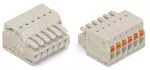 1-przewodowe gniazdo przycisk Push-in CAGE CLAMP®, pełna ochrona przed błędnym wetknięciem, jasnoszary 2734-104