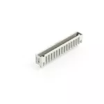 Wtyk THT pin lutowniczy 1,0 x 1,0 mm konstrukcja prosta, jasnoszary