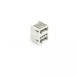 Wtyk dwupiętrowy THT 1.0 x 1.0 mm solder pin konstrukcja kątowa, jasnoszary 734-404/001-000