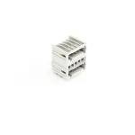 Wtyk dwupiętrowy THT 1.0 x 1.0 mm solder pin konstrukcja kątowa, jasnoszary 734-405/001-000