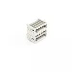 Wtyk dwupiętrowy THT 1.0 x 1.0 mm solder pin konstrukcja kątowa, jasnoszary 734-406/001-000