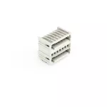 Wtyk dwupiętrowy THT 1.0 x 1.0 mm solder pin konstrukcja kątowa, jasnoszary 734-407/001-000
