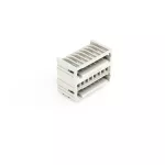 Wtyk dwupiętrowy THT 1.0 x 1.0 mm solder pin konstrukcja kątowa, jasnoszary 734-408/001-000