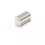 Wtyk dwupiętrowy THT 1.0 x 1.0 mm solder pin konstrukcja kątowa, jasnoszary 734-409/001-000