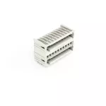 Wtyk dwupiętrowy THT 1.0 x 1.0 mm solder pin konstrukcja kątowa, jasnoszary 734-412/001-000
