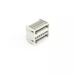 Wtyk dwupiętrowy THT 1.0 x 1.0 mm solder pin konstrukcja kątowa, jasnoszary 734-407