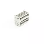 Wtyk dwupiętrowy THT 1.0 x 1.0 mm solder pin konstrukcja kątowa, jasnoszary 734-408