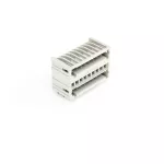 Wtyk dwupiętrowy THT 1.0 x 1.0 mm solder pin konstrukcja kątowa, jasnoszary 734-409