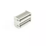 Wtyk dwupiętrowy THT 1.0 x 1.0 mm solder pin konstrukcja kątowa, jasnoszary 734-410