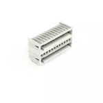 Wtyk dwupiętrowy THT 1.0 x 1.0 mm solder pin konstrukcja kątowa, jasnoszary 734-412