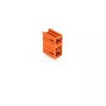 Wtyk dwupiętrowy THT Pin lutowniczy 1,0 x 1,0 mm konstrukcja kątowa, pomarańczowy 734-432