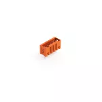 Wtyk THT Pin lutowniczy 1,0 x 1,0 mm konstrukcja prosta, pomarańczowy 734-235