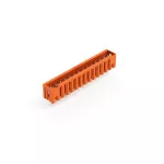 Wtyk THT Pin lutowniczy 1,0 x 1,0 mm konstrukcja prosta, pomarańczowy 734-244