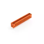 Wtyk THT pin lutowniczy 1,0 x 1,0 mm konstrukcja prosta, pomarańczowy
