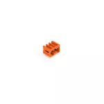 Wtyk THT Pin lutowniczy 1,0 x 1,0 mm konstrukcja kątowa, pomarańczowy 734-263