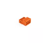 Wtyk 1-przewodowy CAGE CLAMP®, pełna ochrona przed błędnym wetknięciem. pomarańczowa 734-334
