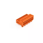 Wtyk 1-przewodowy CAGE CLAMP®, pełna ochrona przed błędnym wetknięciem. pomarańczowa 734-339/018-000