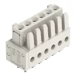 Gniazdo THT; konstrukcja prosta RM 3,5 mm, jasnoszary 734-480