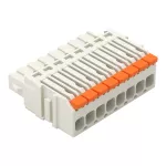 1-przewodowe gniazdo; dźwignia; Push-in CAGE CLAMP®; 1,5 mm²; Raster 3,5 mm; 8-bieg.; 100% ochrony przed błędnym wetknięciem; 1,50 mm²; jasnoszary