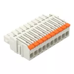 1-przewodowe gniazdo; dźwignia; Push-in CAGE CLAMP®; 1,5 mm²; Raster 3,5 mm; 10-bieg.; 100% ochrony przed błędnym wetknięciem; 1,50 mm²; jasnoszary
