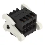 1-przewodowe gniazdo, 2-rzędowe CAGE CLAMP®, pełna ochrona przed błędnym wetknięciem, czarny 713-1104/037-000