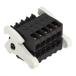 1-przewodowe gniazdo, 2-rzędowe CAGE CLAMP®, pełna ochrona przed błędnym wetknięciem, czarny 713-1105/037-000