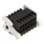 1-przewodowe gniazdo, 2-rzędowe CAGE CLAMP®, pełna ochrona przed błędnym wetknięciem, czarny 713-1106/037-000