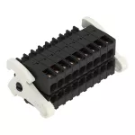 1-przewodowe gniazdo, 2-rzędowe CAGE CLAMP®, pełna ochrona przed błędnym wetknięciem, czarny 713-1109/037-000